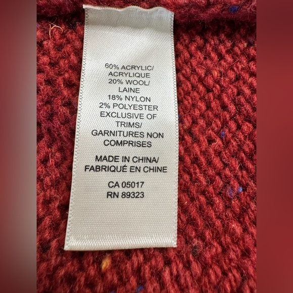 Kids Roots Canada Wool Blend Button Up Crew Neck Spring Cardigan Sweater - Picture 9 of 9